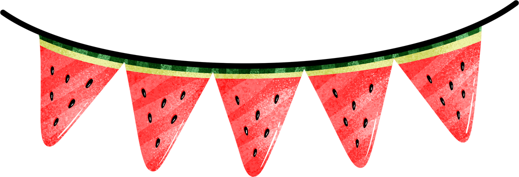 Cute cartoon watermelon garland