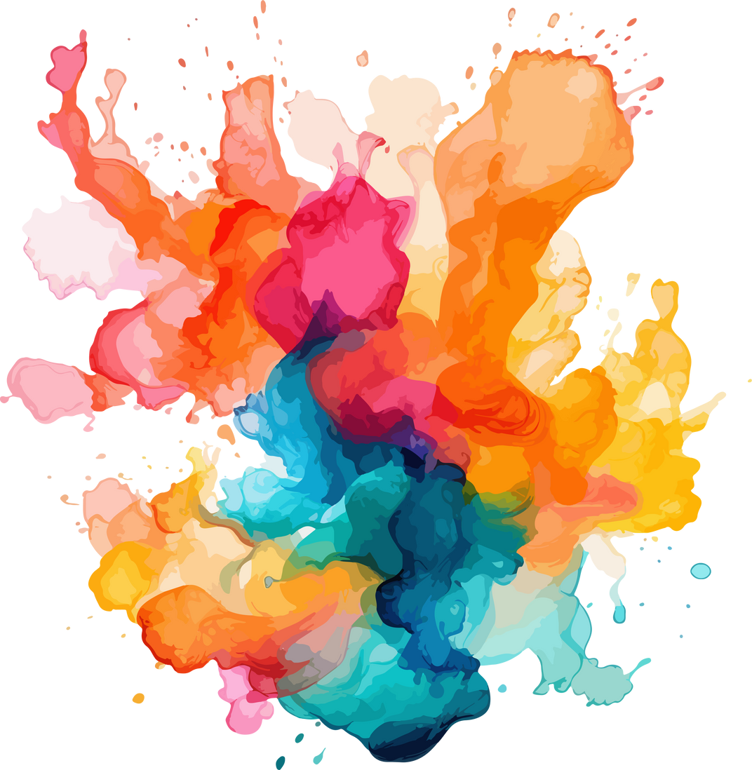 Watercolor splash clip art