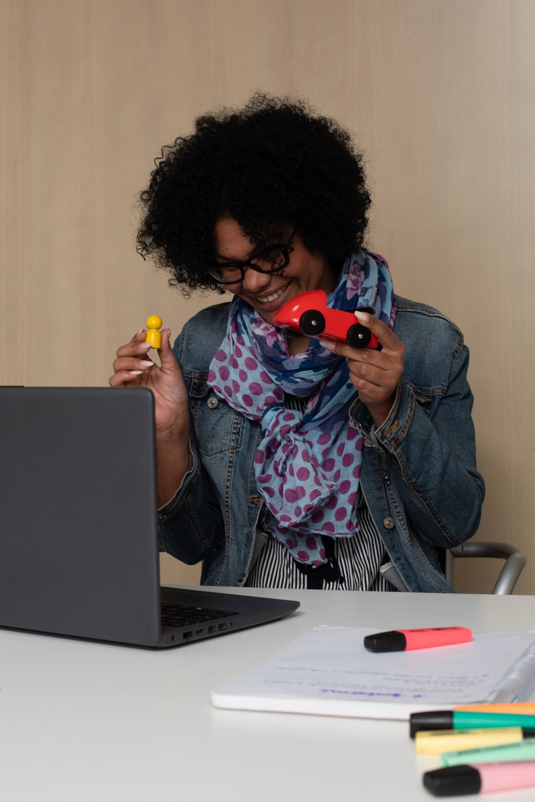 Female Teacher Teaching Colors